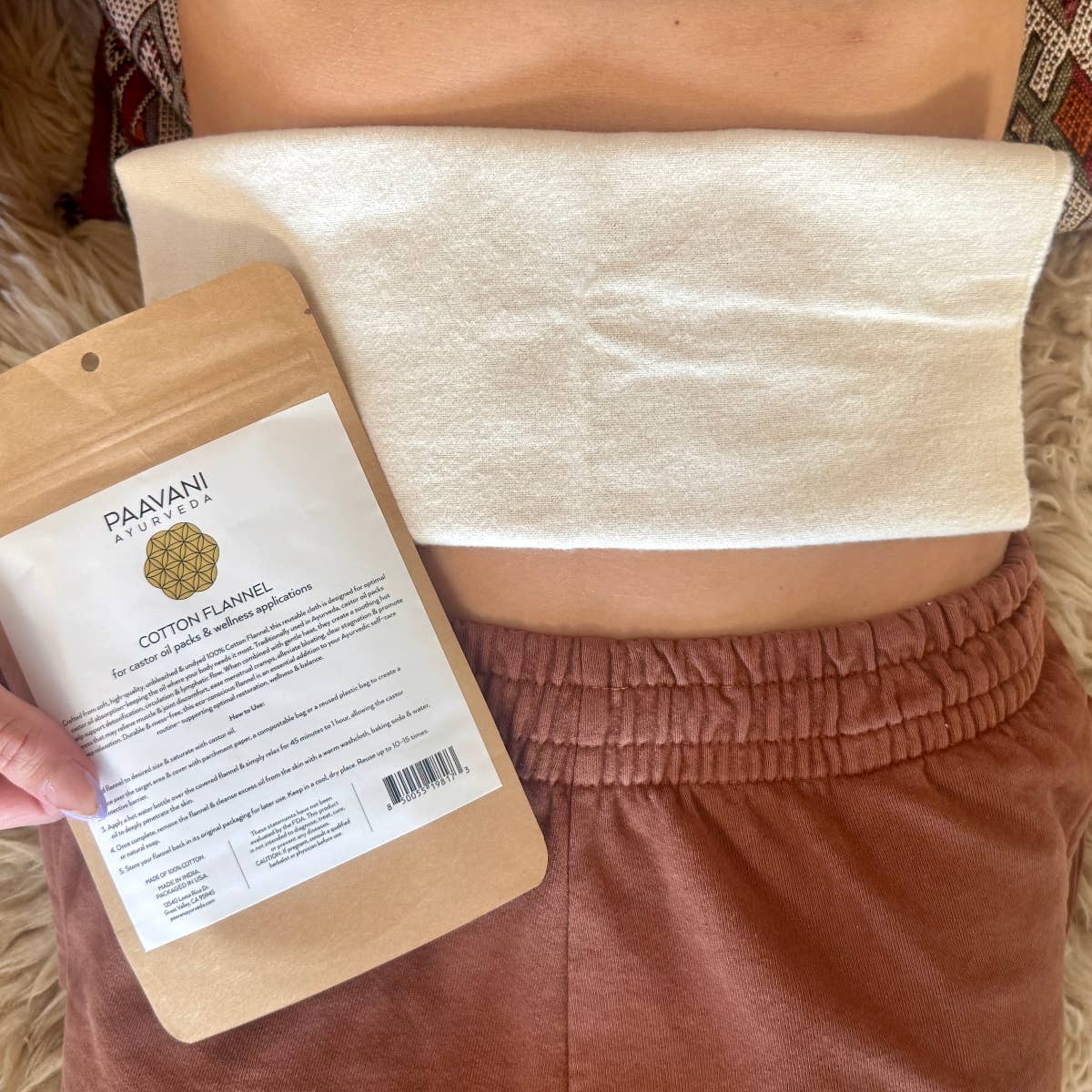 Cotton Flannel | Reusable Cloth for Ayurvedic Castor Oil