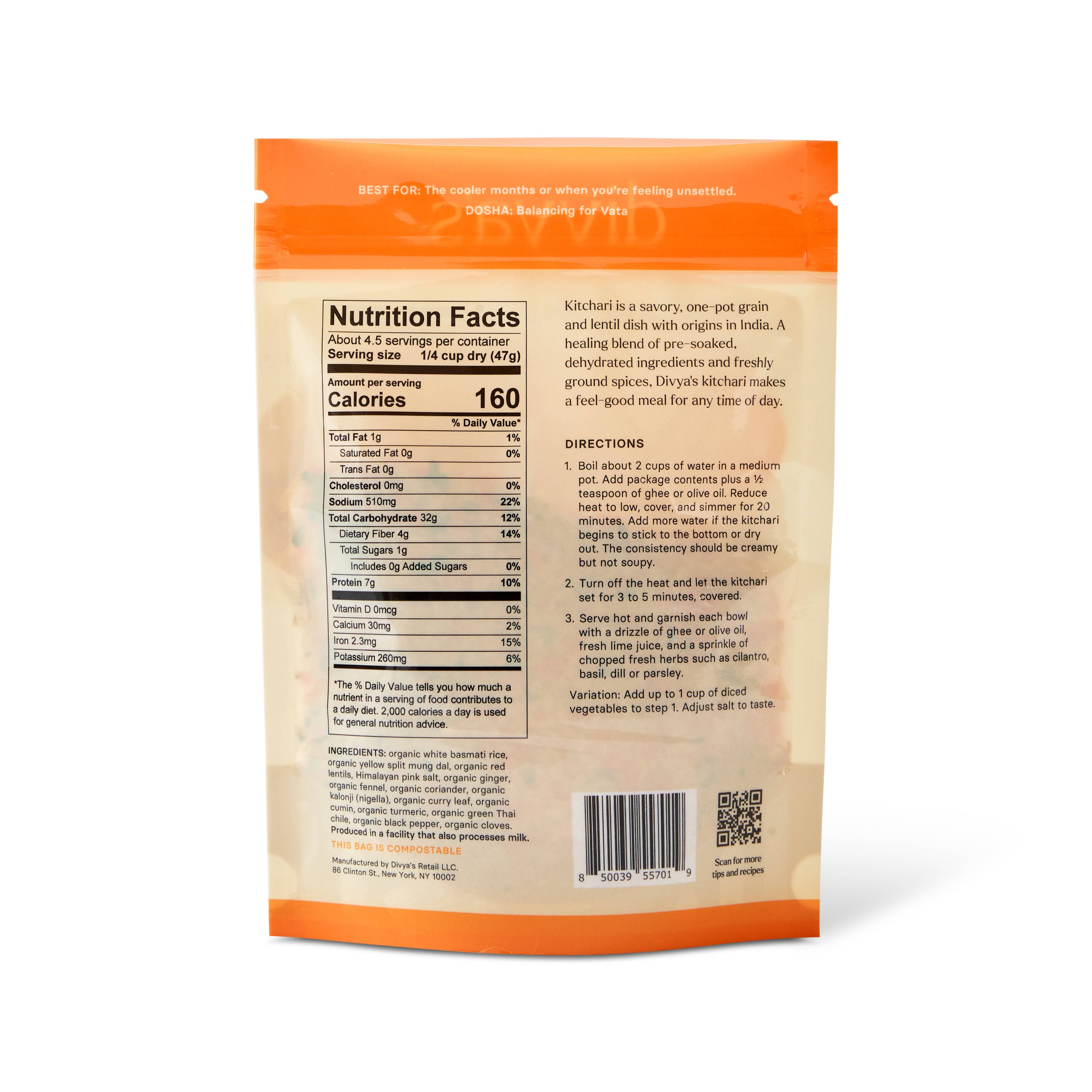 Warming Kitchari — Family Size